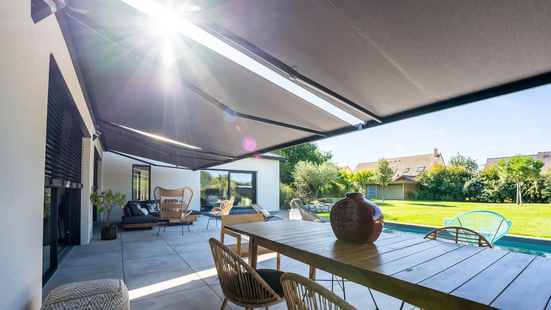 Toldo brazo extensible